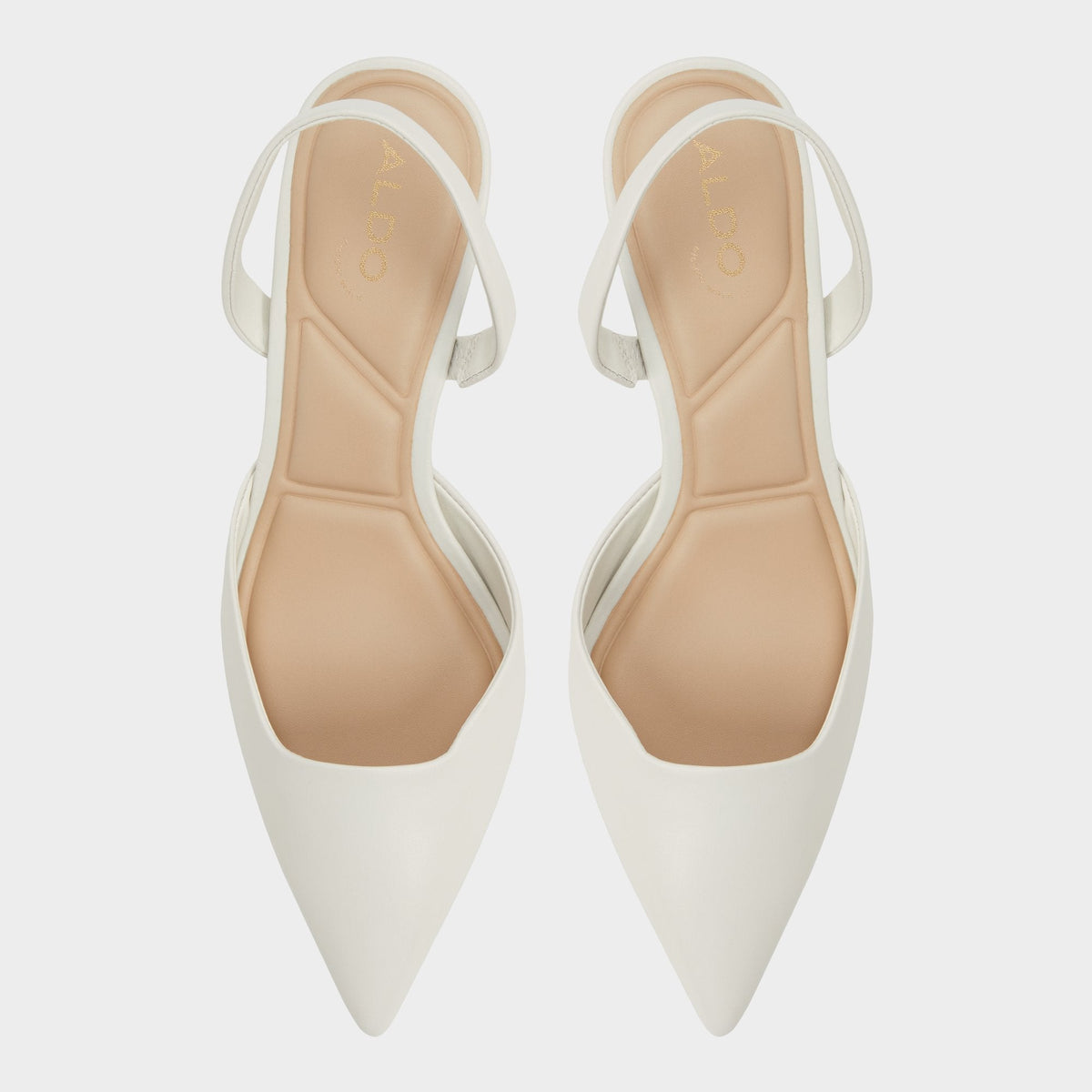 Aldo Gavedessi Open White Women's Kitten heels - Slingback heel, Kitten heel
