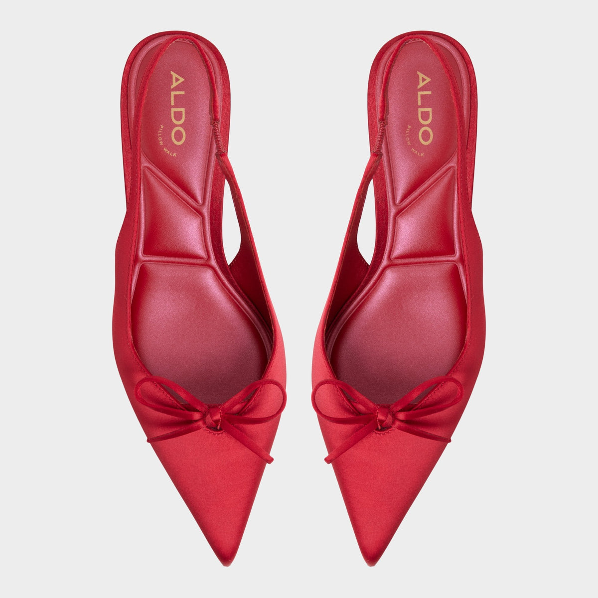 Aldo Azizza in Dark Red - Slingback heel, Kitten heel