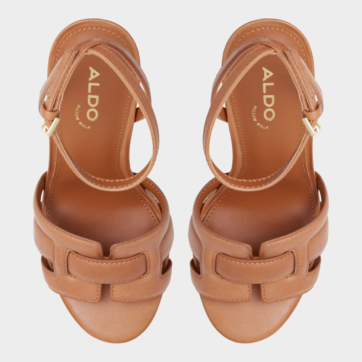 Aldo Valaberel Medium Brown Women's Platform sandals - Strappy heeled sandal, Platform
