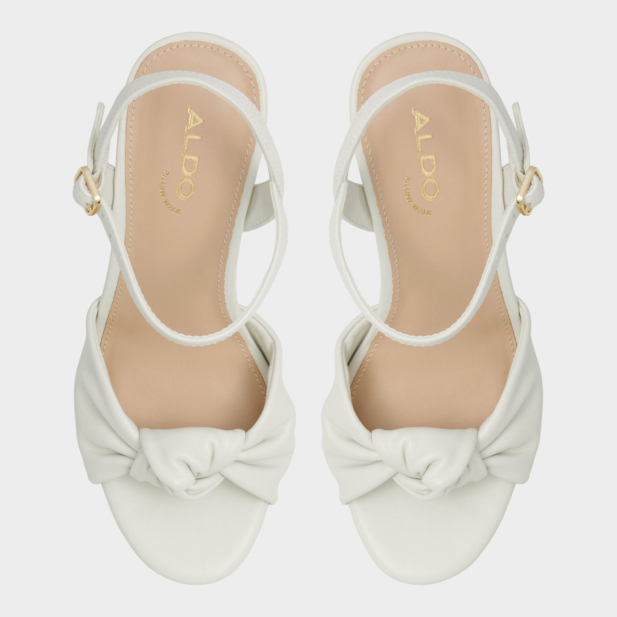 Aldo Ulialdan White/Bone Women's Platform sandals - Strappy heeled sandal, Platform