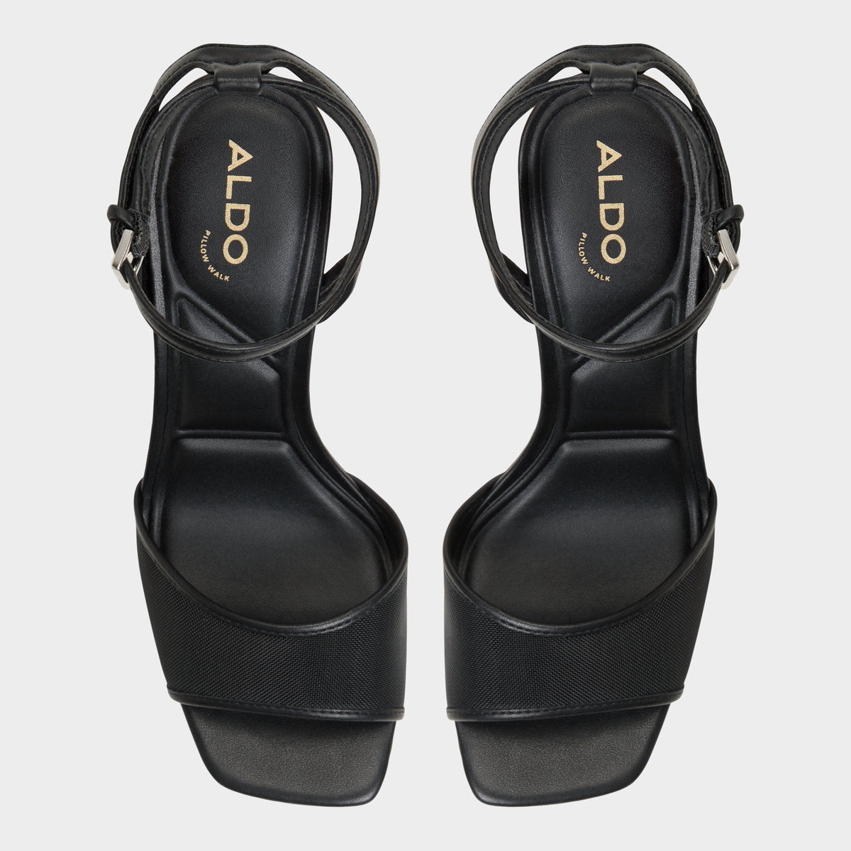 Aldo Chicglimmer Black Women's Platform sandals - Strappy heeled sandal, Block heel