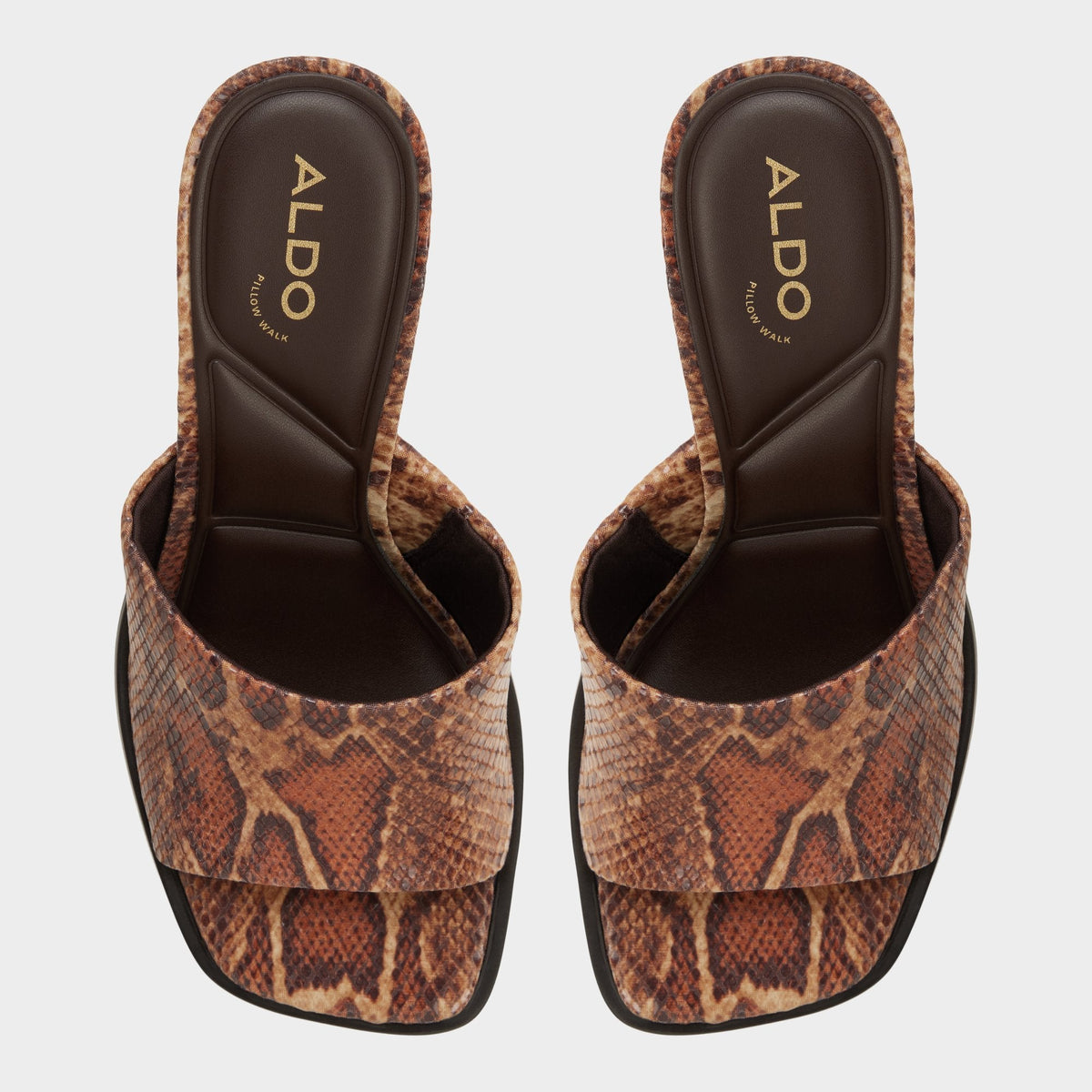 Aldo Re in Sophia Brown Multi14190695 - Heeled mule, Block heel
