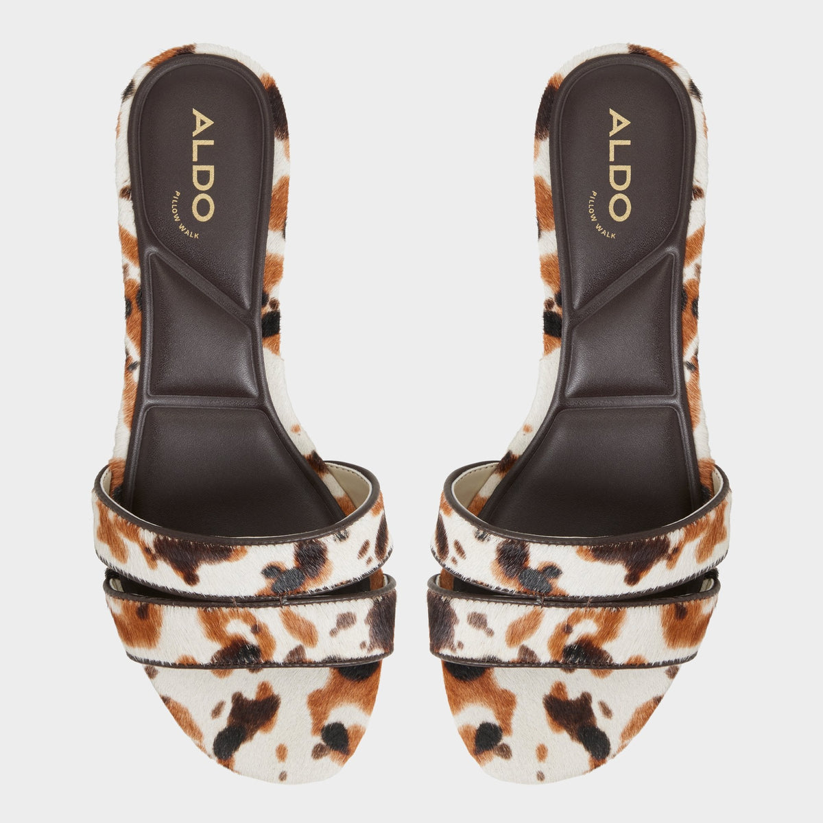 Aldo Scarletta White/Black Women's Heeled mules - Heeled mule, Kitten heel