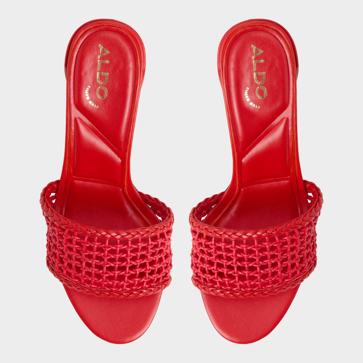 Aldo Beachdate Bright Red Women's Block heels - Heeled mule, Block heel
