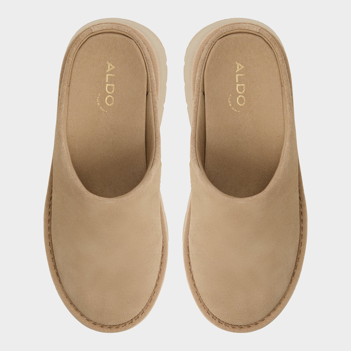 Aldo Academia Beige Women's Cold Weather Shoes - Heeled mule, Lug sole