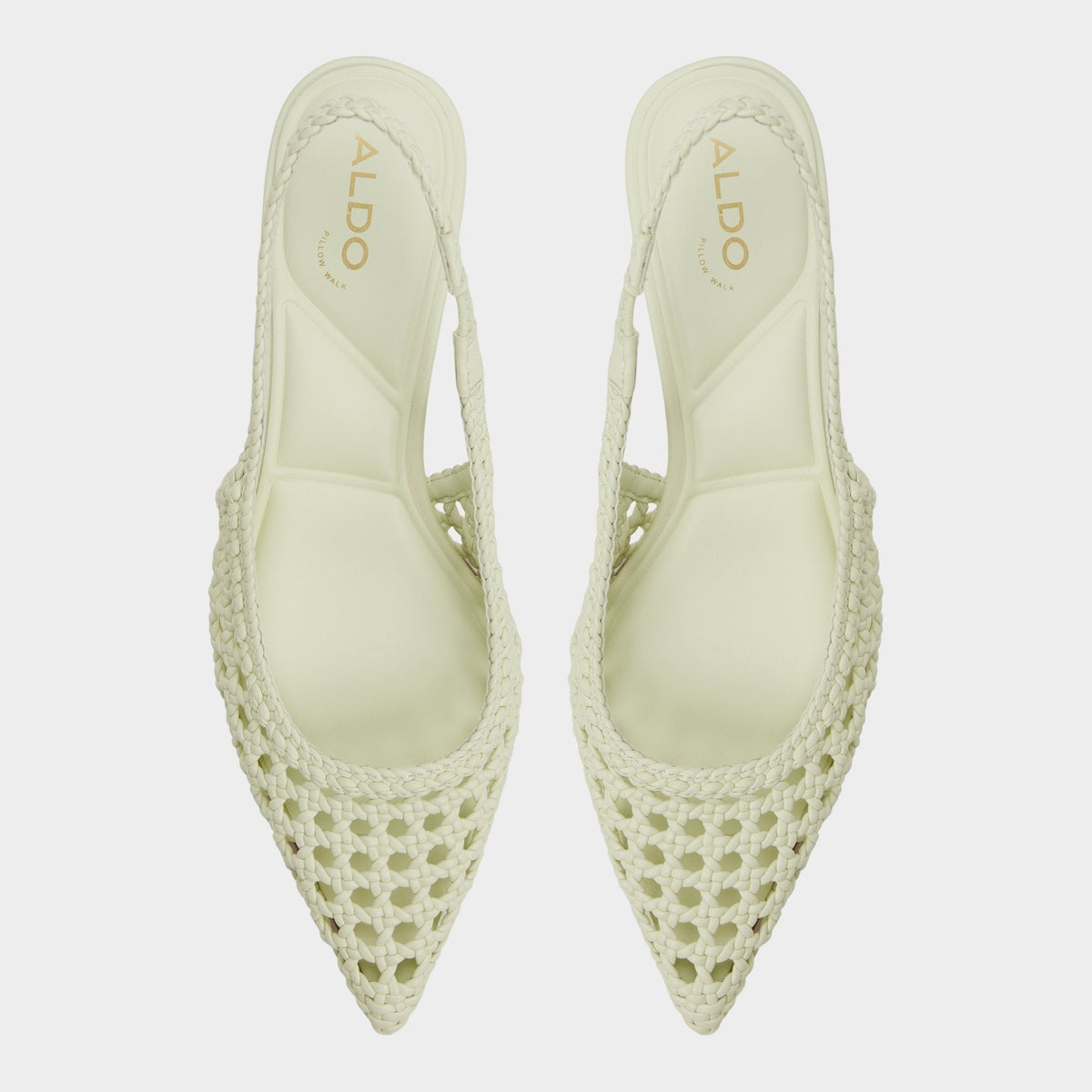 Aldo Violettia in Other Green - Sling back high heel, Kitten heel