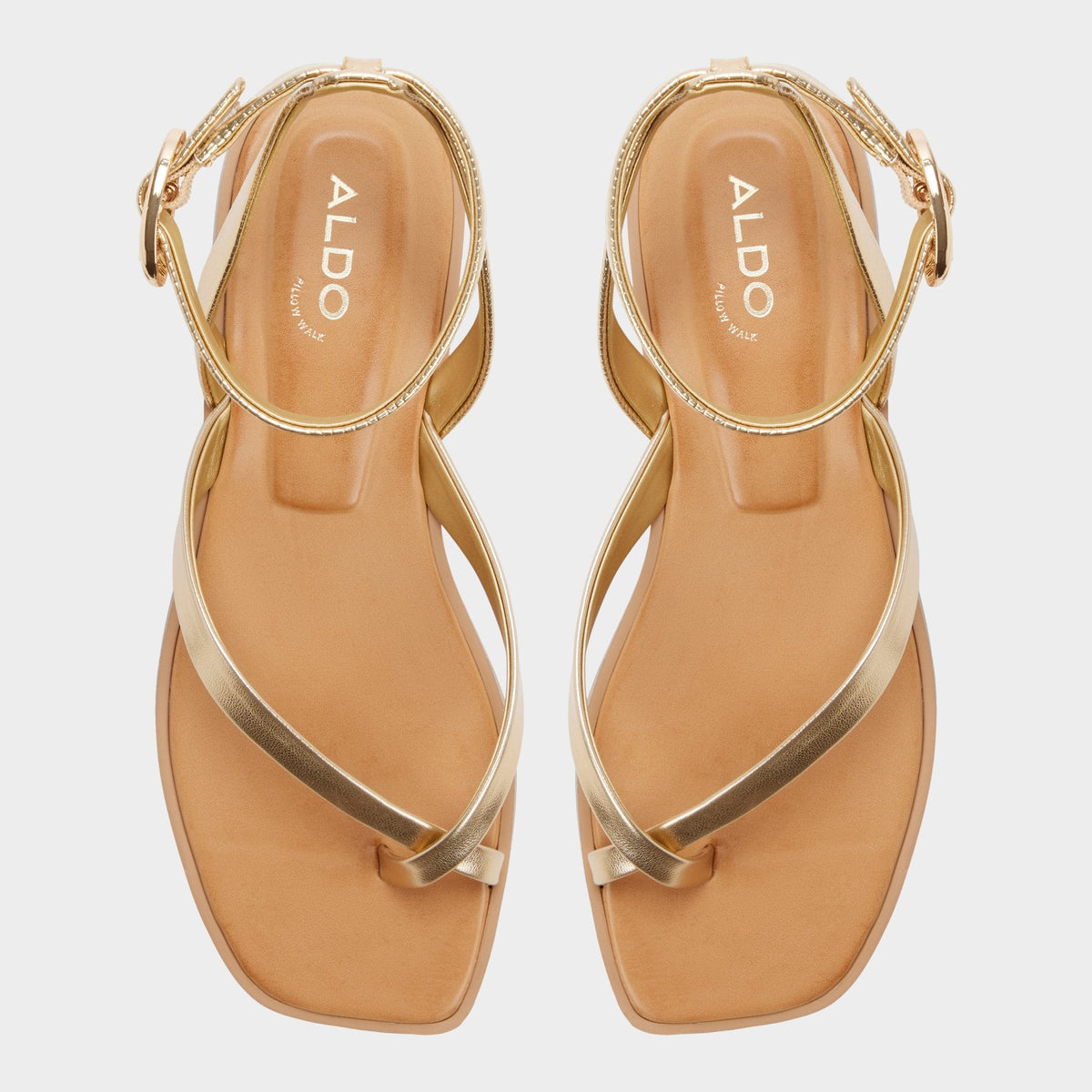Aldo Daressi in Gold - Flat sandal