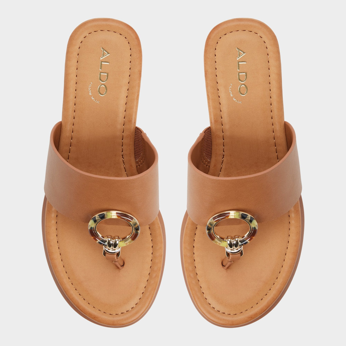 Aldo Friegan in Medium Brown - Slide sandal, Wedge heel