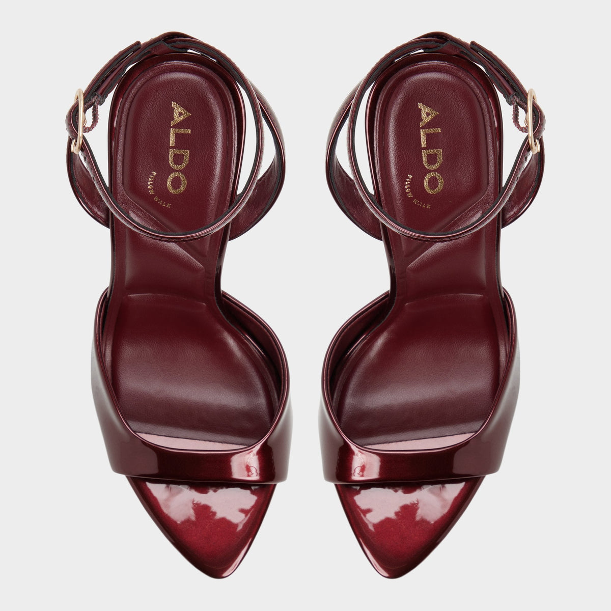 Aldo Forevermore in Medium Red - Strappy heeled sandal, Stiletto heel
