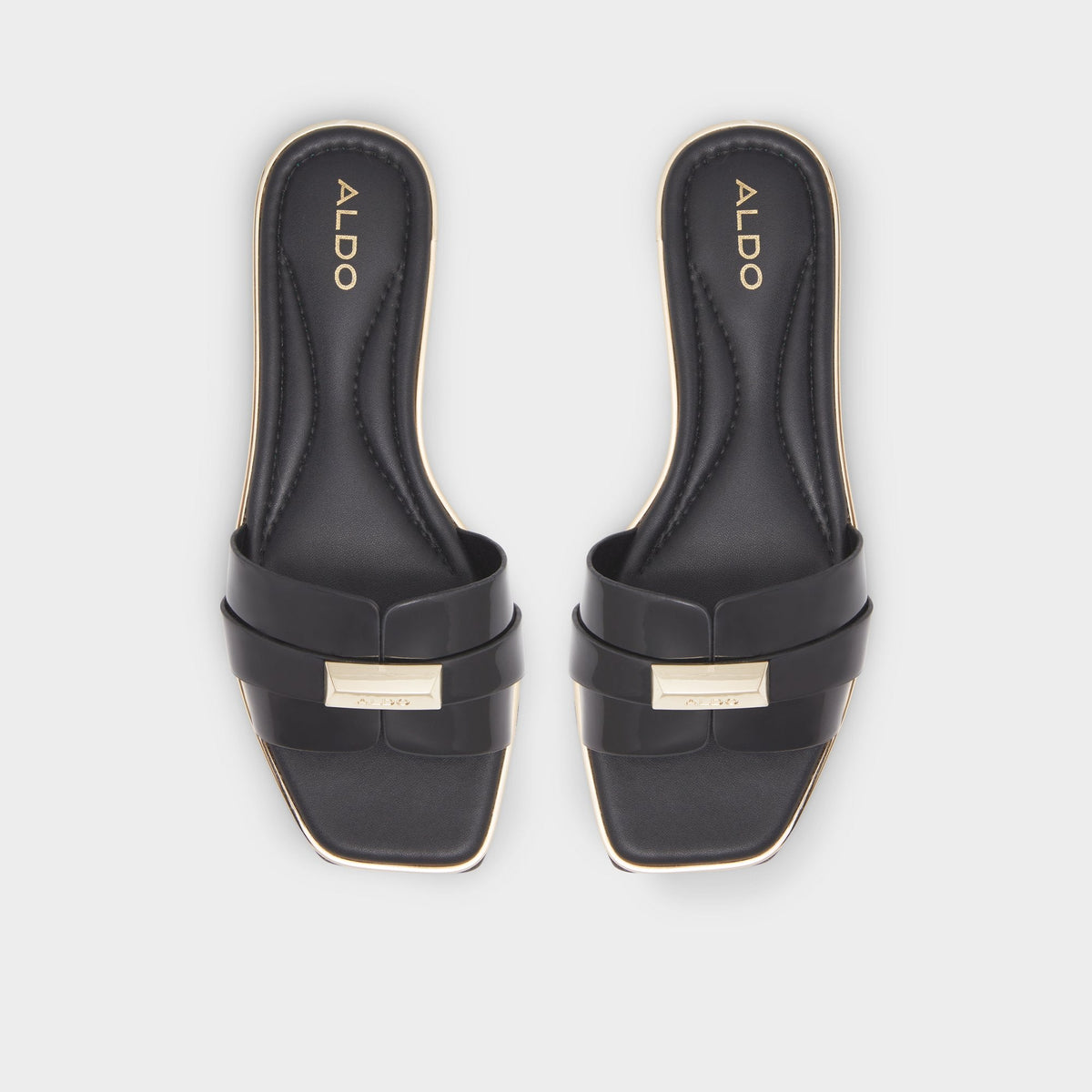 Aldo Darine Black Women's Flats - Slide sandal