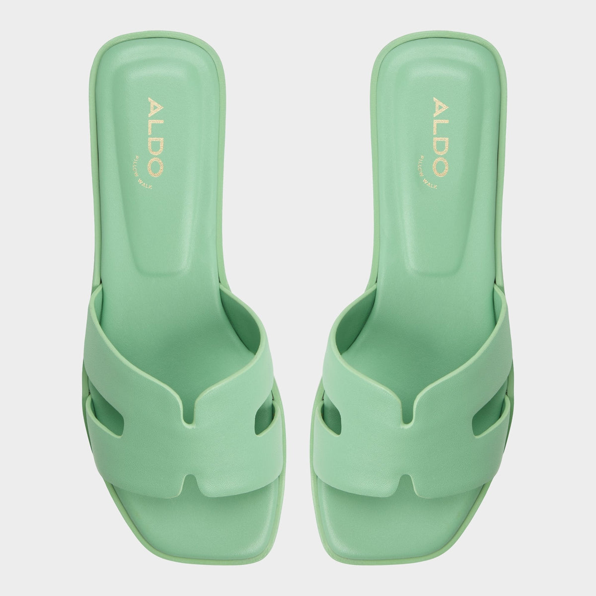 Aldo Itsandal Medium Green Women's Flats - Slide sandal