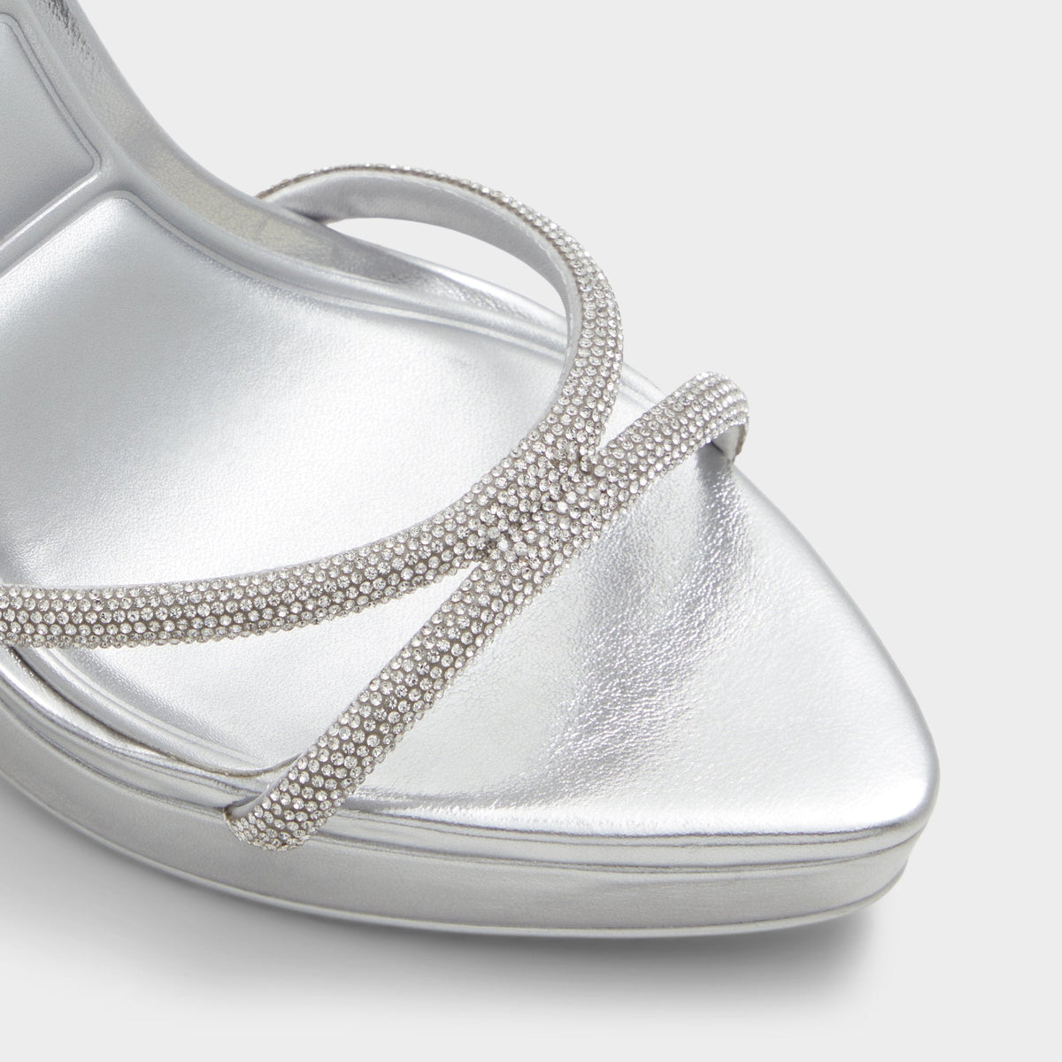 Aldo Izabella in Silver 13621003 - Strappy heeled sandal, Platform
