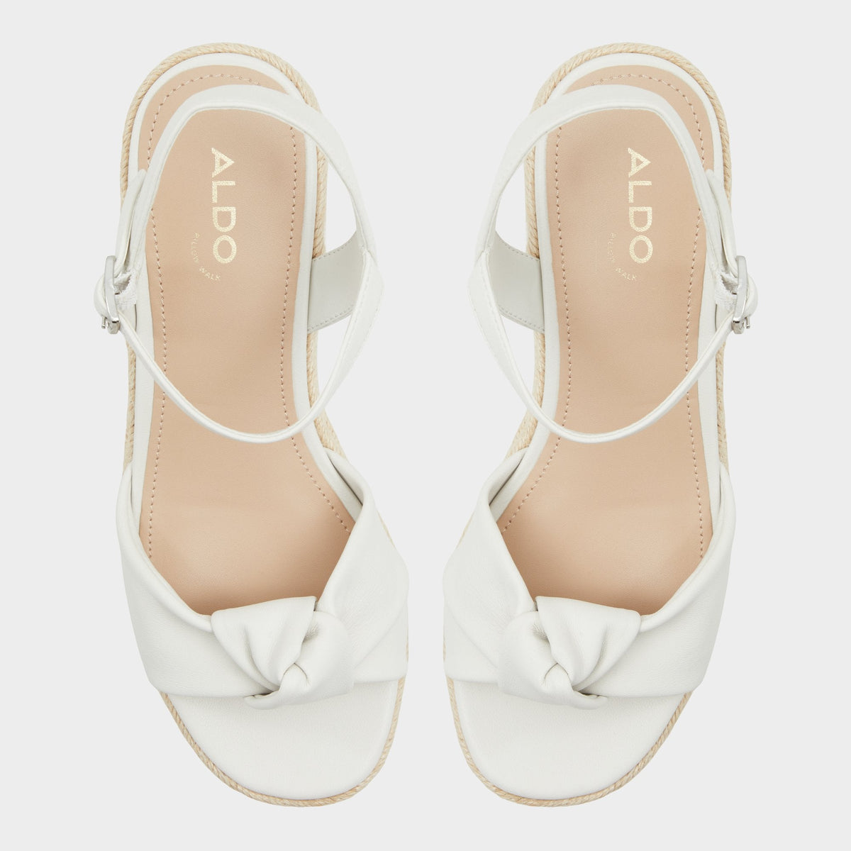 Aldo Annamarie White Women's Wedges - Wedge sandal, Wedge heel