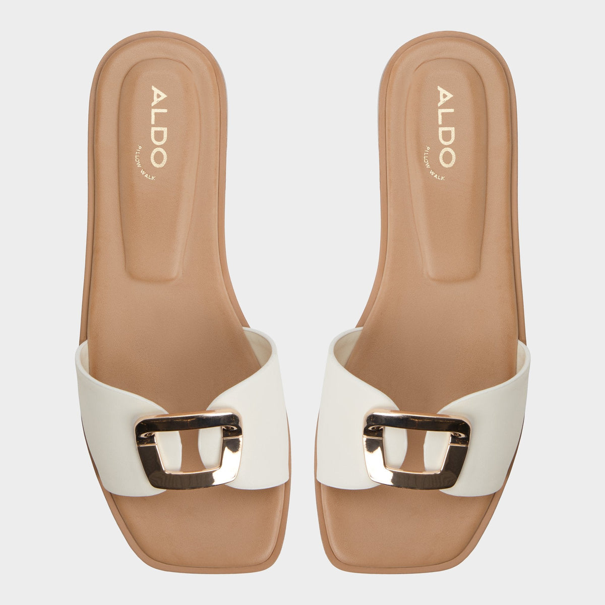 Aldo Tidella White Women's Flats - Slide sandal