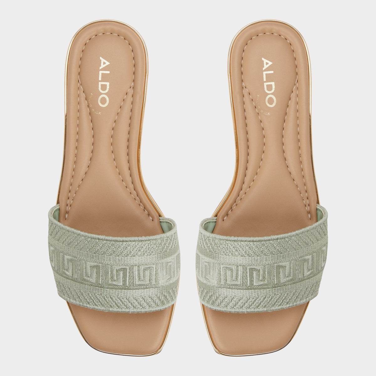 Aldo Oceania-xt Other Green Women's Flats - Slide sandal