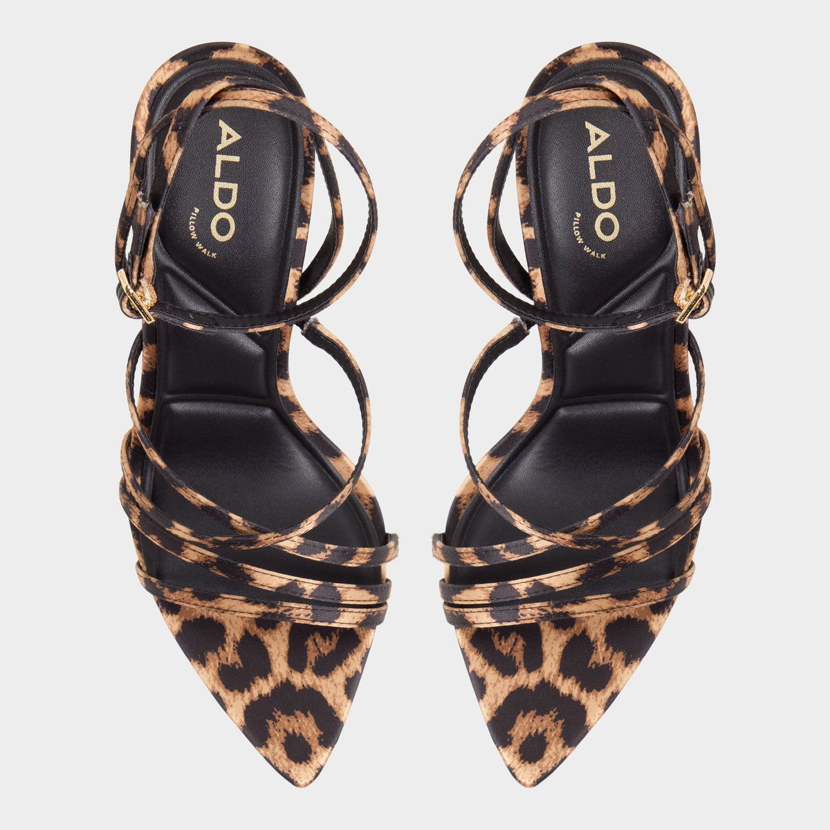 Aldo Solania Brown Multi Women's Strappy sandals - Strappy heeled sandal, Stiletto heel