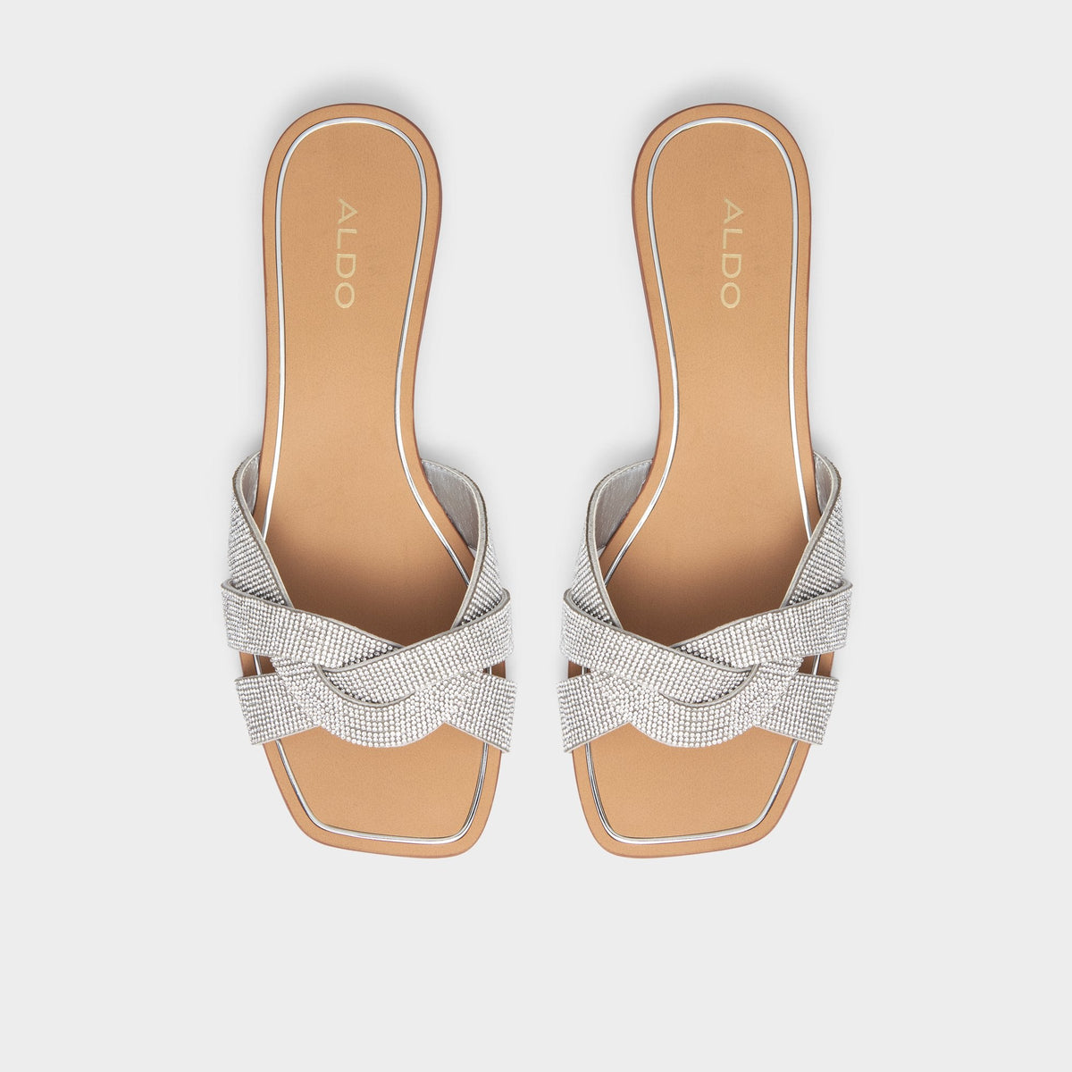 Aldo Coredith Silver Women's Flats - Slide sandal