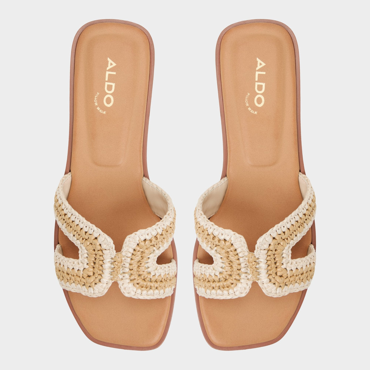 Aldo Itsandal Beige Women's Flats - Slide sandal