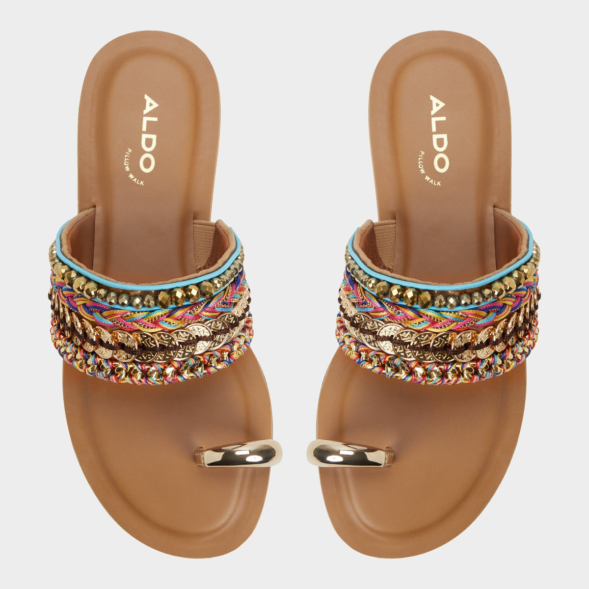 Aldo Beachwalk Multicolor Women's Flats - Slide sandal