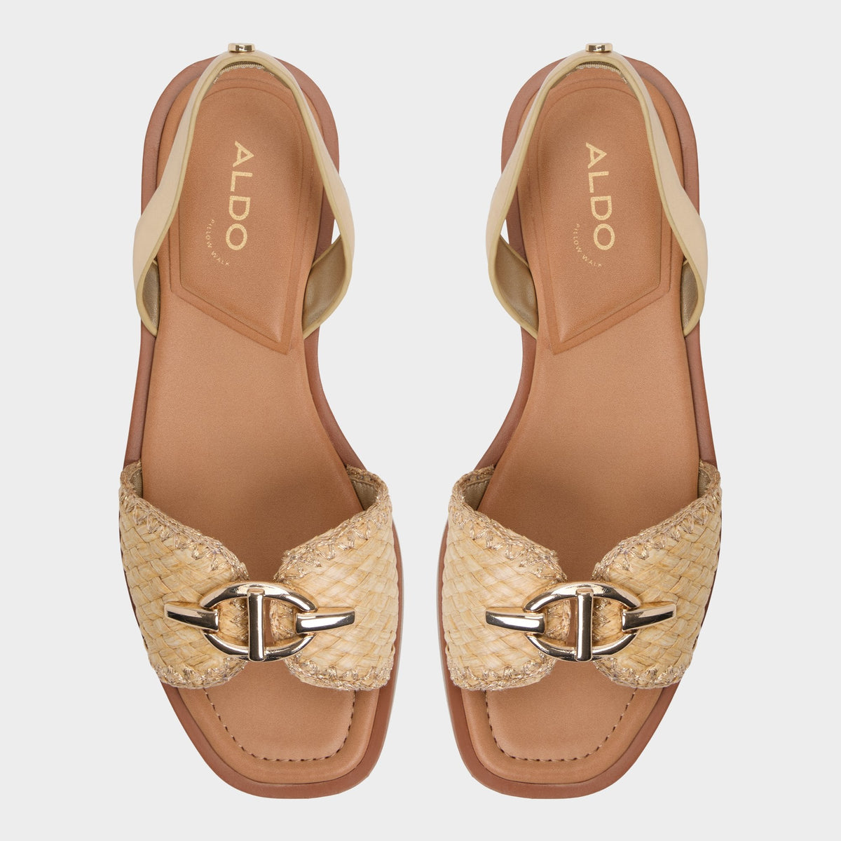 Aldo Goassi Gold Women's Iridescent metallics - Flat sandal