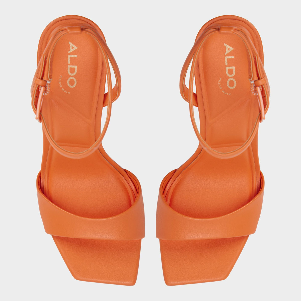 Aldo Illustrious Medium Orange Women's Strappy Heels - Strappy heeled sandal, Stiletto heel