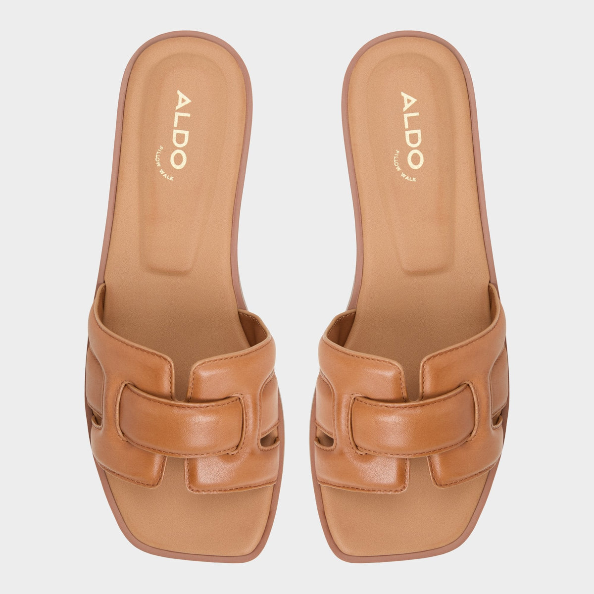 Aldo Eleny Medium Brown Women's Flats - Slide sandal