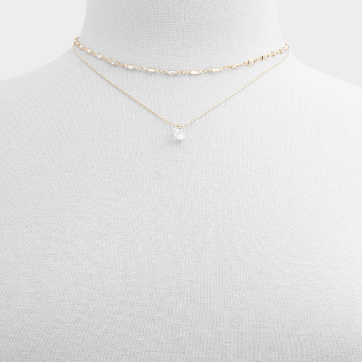Aldo Flein Gold/Clear Multi Women's Necklaces - Layered necklace