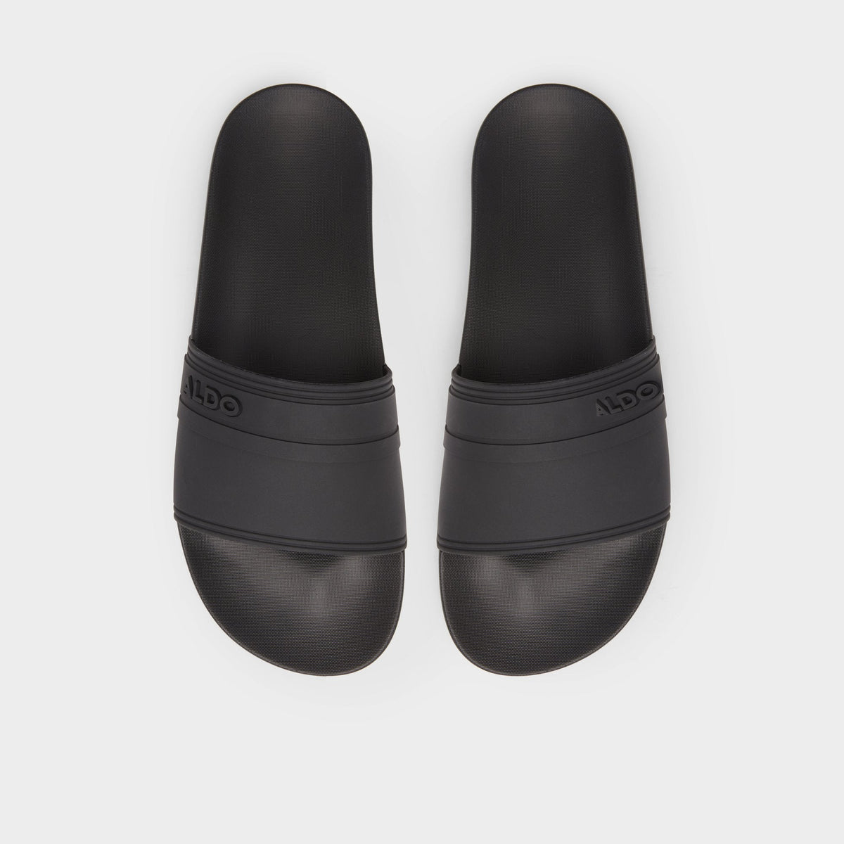 Aldo Dinmore Black Synthetic Rubber Men's Slides - Slide sandal