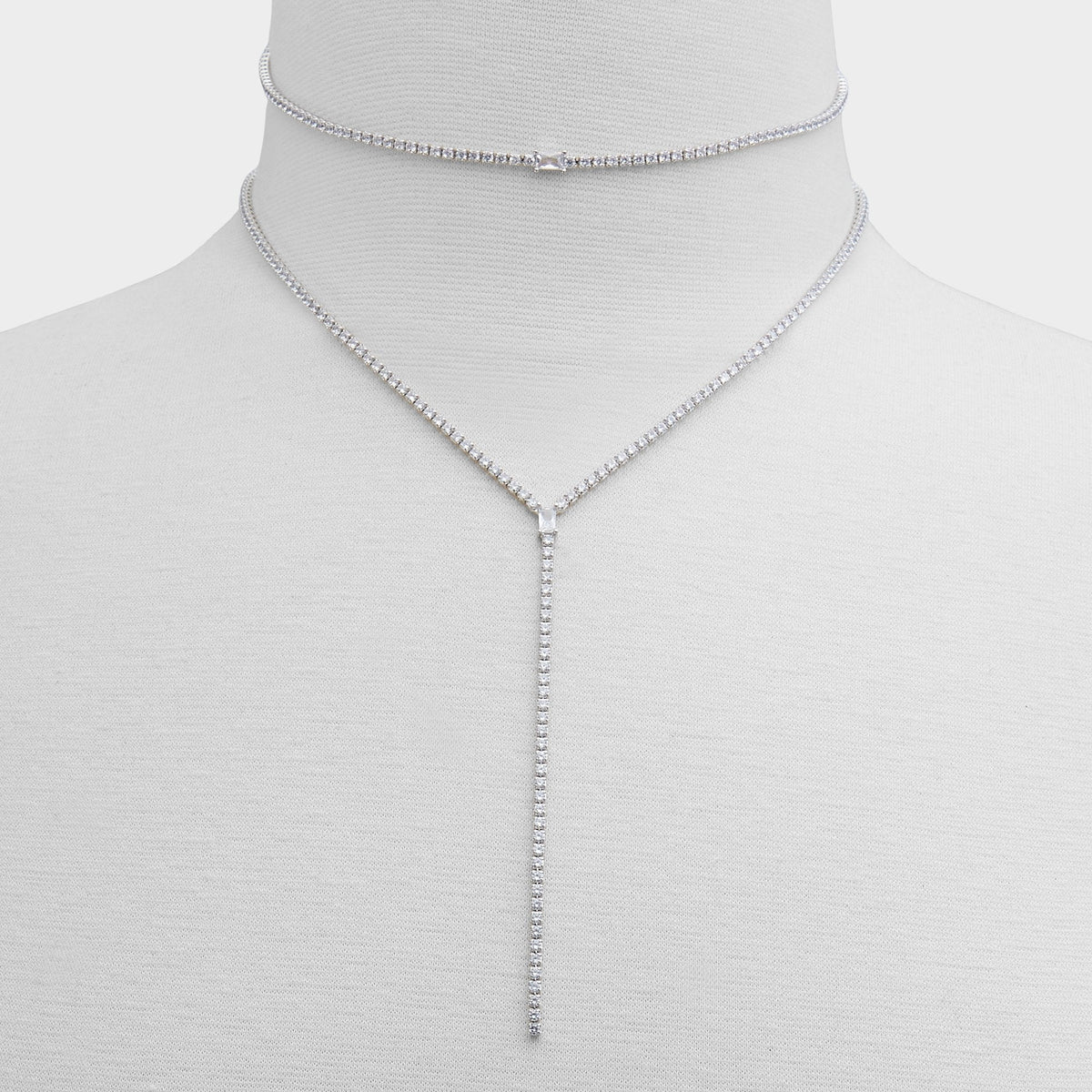 Aldo Alata Silver/Clear Multi Women's Cubic Zirconia - Necklace