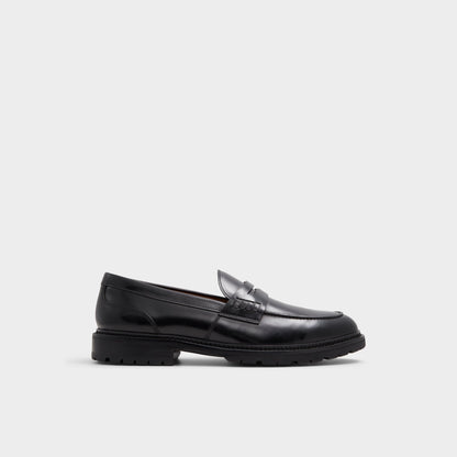 Aldo Aleris Black Men's Dress Shoes - Loafer, Lug sole