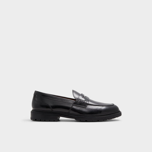 Aldo Aleris Black Men's Dress Shoes - Loafer, Lug sole