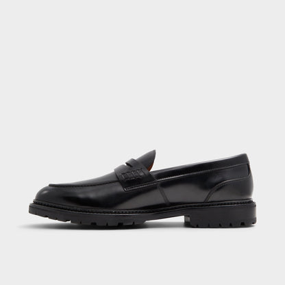 Aldo Aleris Black Men's Dress Shoes - Loafer, Lug sole