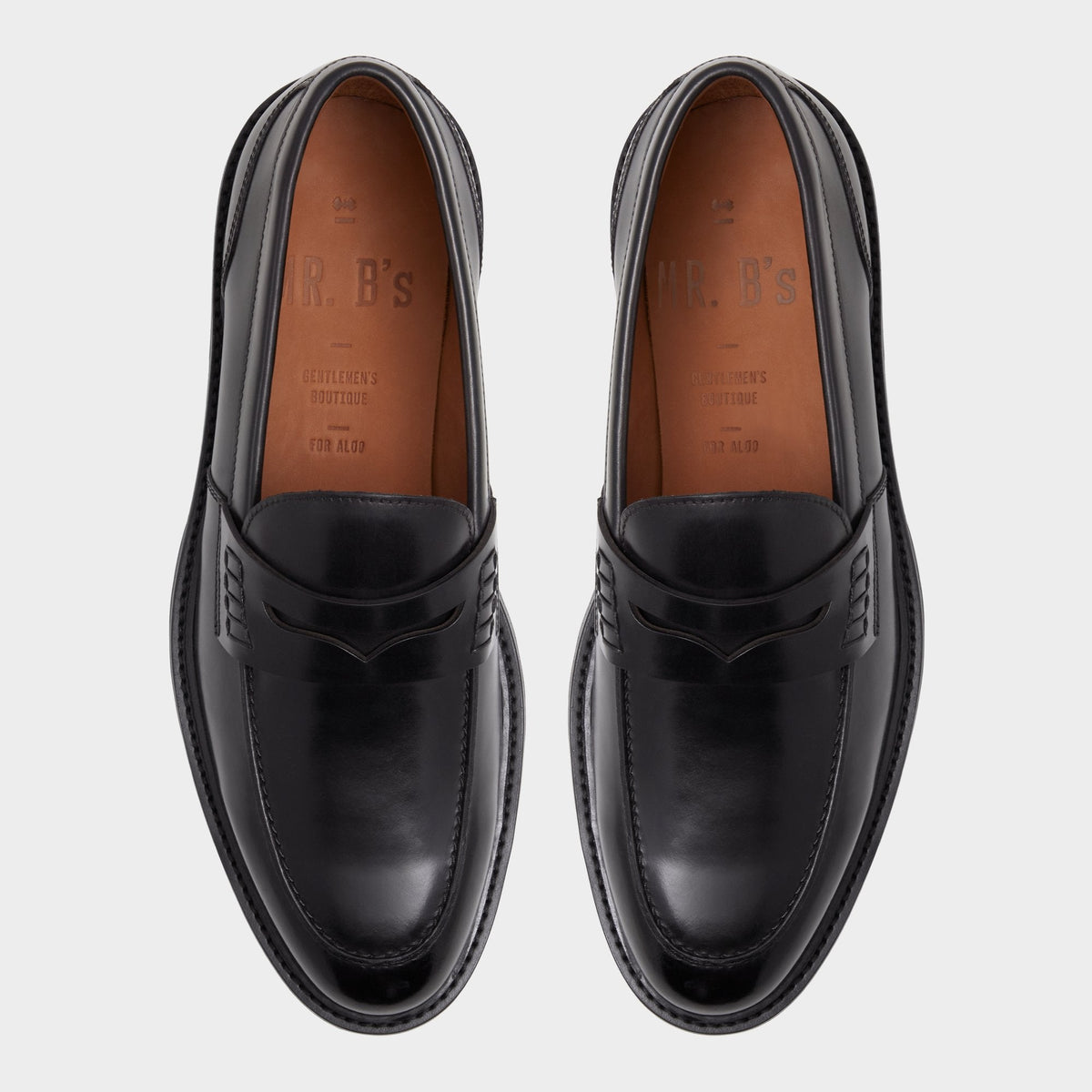 Aldo Aleris Black Men's Dress Shoes - Loafer, Lug sole