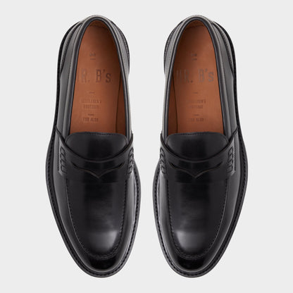 Aldo Aleris Black Men's Dress Shoes - Loafer, Lug sole