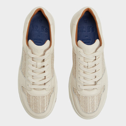 Aldo Ludlow White Leather Mixed Material Men's Low top - Low top sneaker