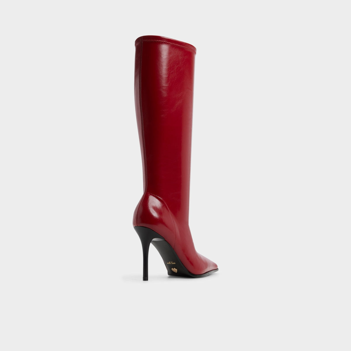 Aldo Re in Emily Medium Red - Knee-high boot, Stiletto heel