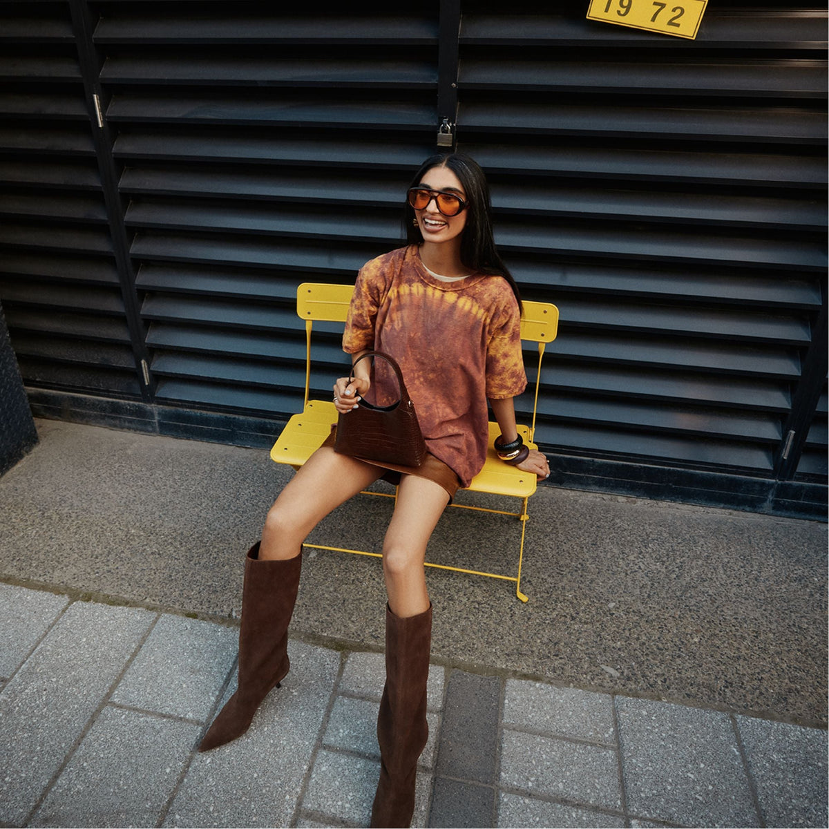 Aldo Selora in Dark Brown - Knee-high boot, Stiletto heel