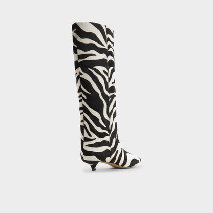 Aldo Gabelia in White Black - Knee-high boot, Kitten heel