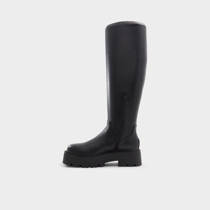 Aldo Carelden Black Women's Tall Boots - Knee-high boot, Lug sole