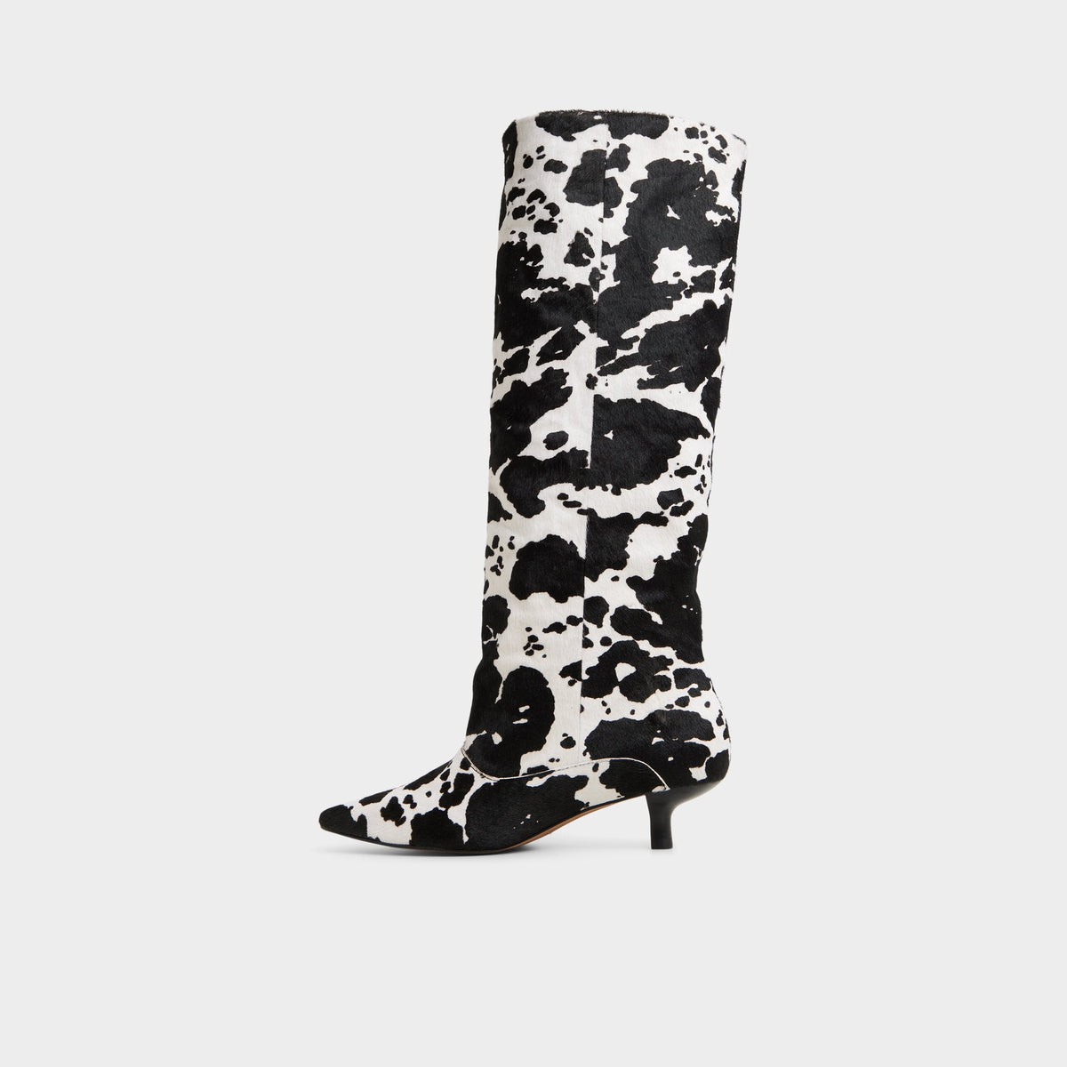 Aldo Everose in White Black - Knee-high boot, Kitten heel