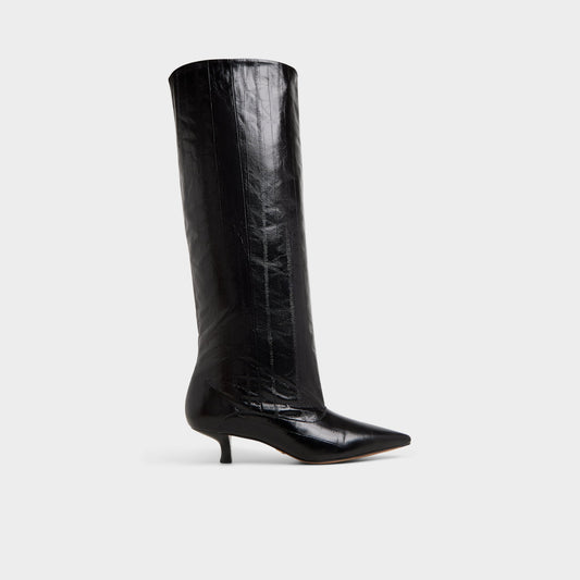 Aldo Everose in Black - Knee-high boot, Kitten heel