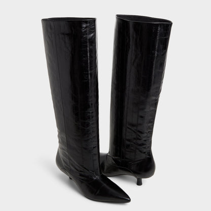 Aldo Everose in Black - Knee-high boot, Kitten heel