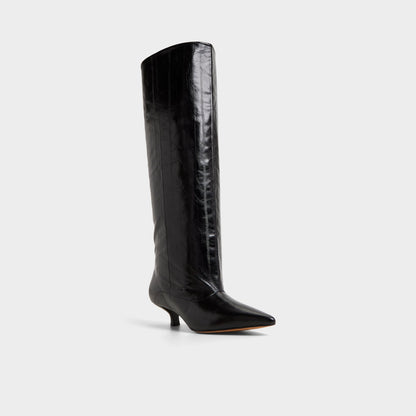Aldo Everose in Black - Knee-high boot, Kitten heel