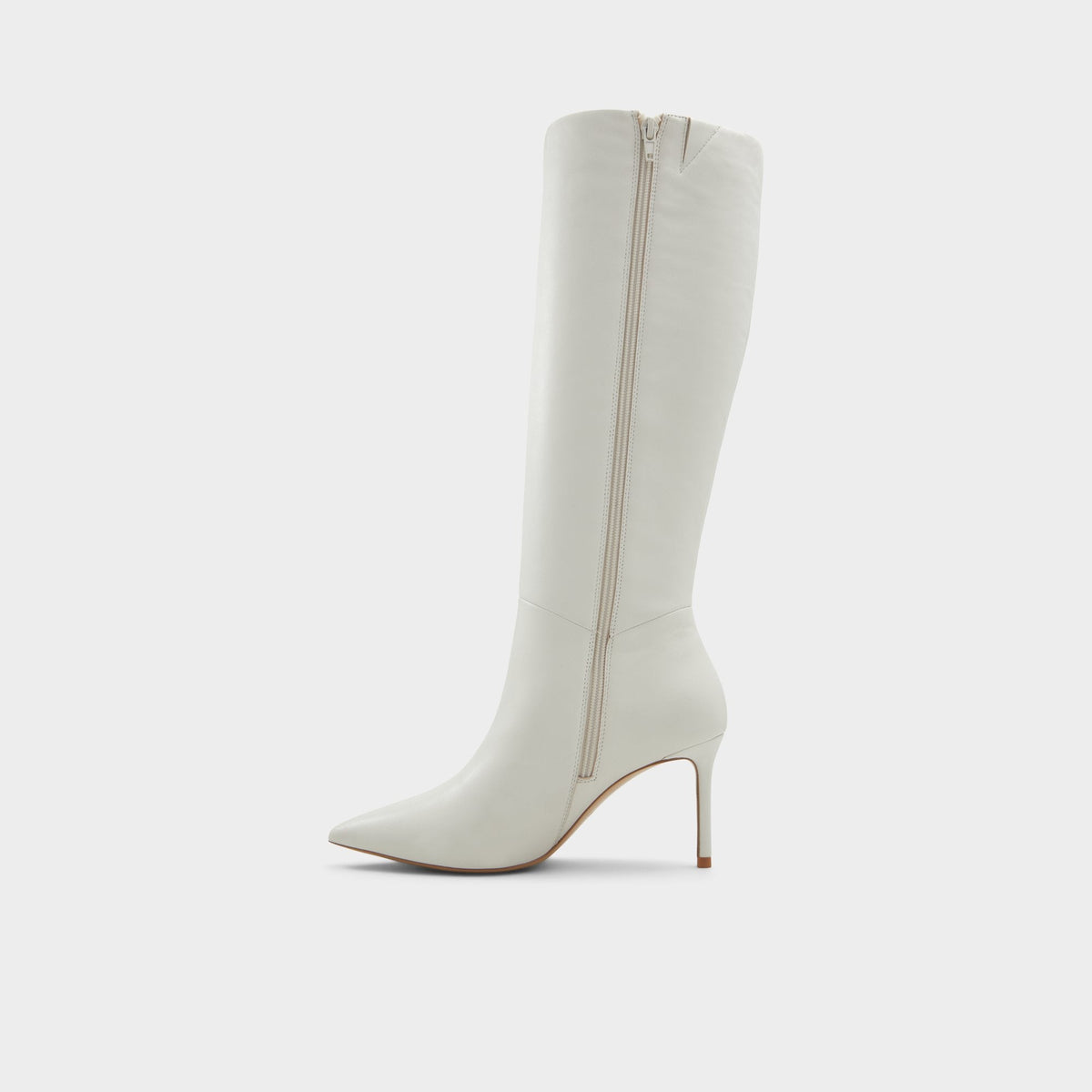 Aldo Laroche White/Bone Women's Tall Boots - Knee-high boot, Stiletto heel