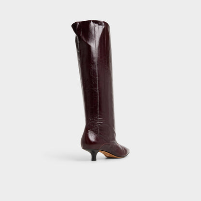 Aldo Everose in Bordo - Knee-high boot, Kitten heel