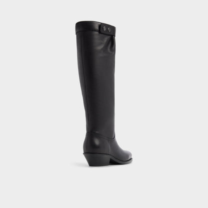Aldo Emberlyn in Black - Knee-high western boot, Cup sole