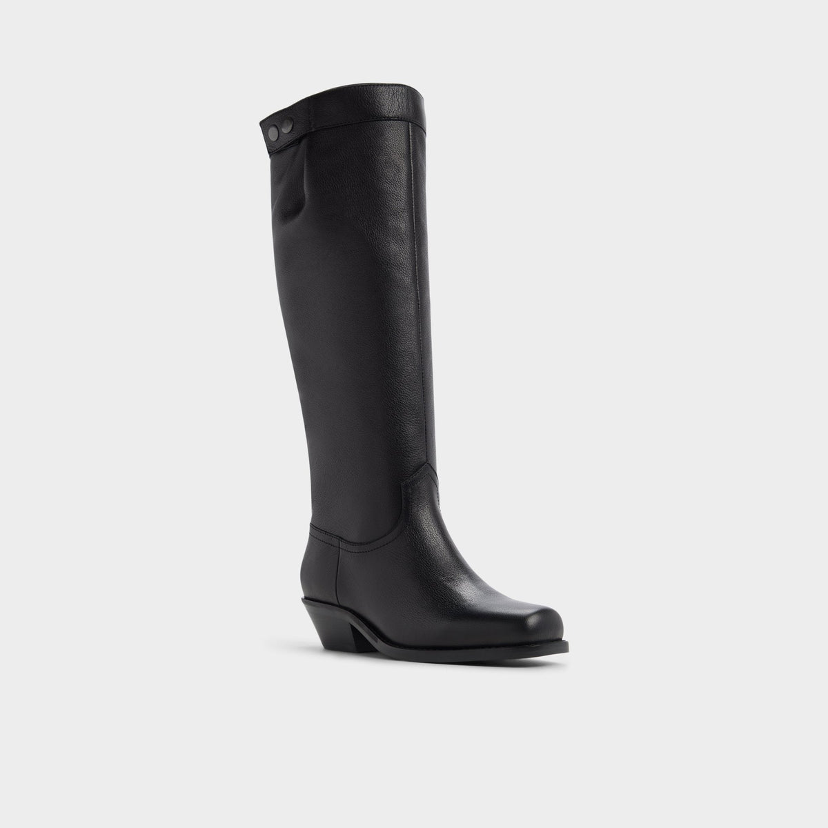 Aldo Emberlyn in Black - Knee-high western boot, Cup sole
