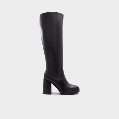 Aldo Equine Black Women's Tall Boots - Knee-high boot, Black