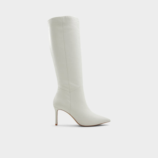 Aldo Laroche-wc White/Bone Women's Tall Boots - Knee-high boot, Stiletto heel