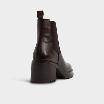 Aldo Anneliese in Medium Brown - Chelsea boot, Lug sole